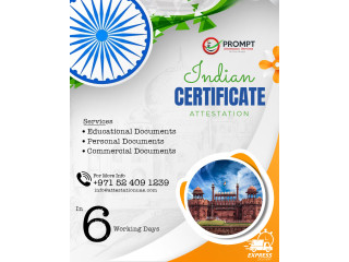 Indian Certificate Attestation in UAE
