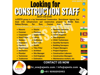 Looking for hiring construction workers for UAE locations