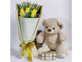 sweet-comfort-chocolate-teddy-and-flower-combo-from-sharjah-flower-delivery-small-0