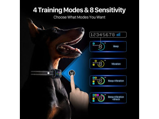 Rechargeable anti Barking dog bark collar with 8 step Adjustable Sensitivity