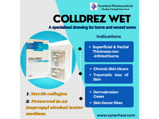 CollDrez Wet: Advanced Burn Treatment with Sterile Wet Collagen Sheets